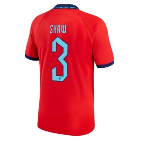 England Luke Shaw #3 Udebanetrøje VM 2022 Kort ærmer